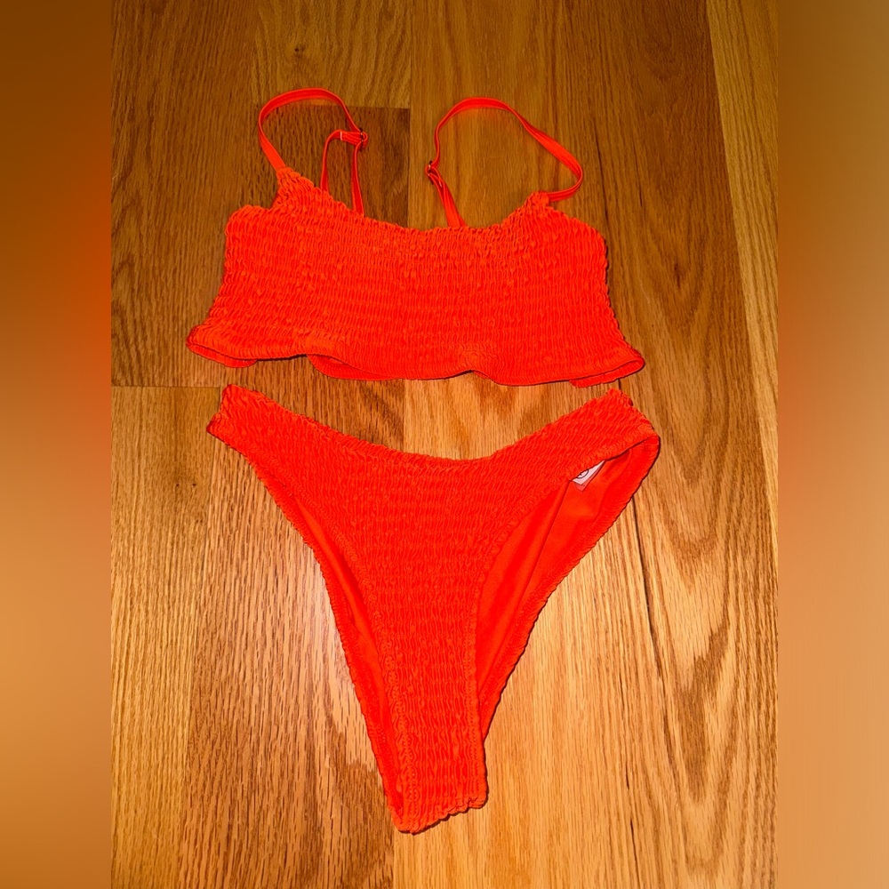 Mosmann Red bikini top and bottom large